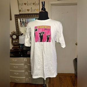 THE HUNDREDS UNISEX REVOLUTION WHITE AND COLOR 100% T-SHIRT SIZE M